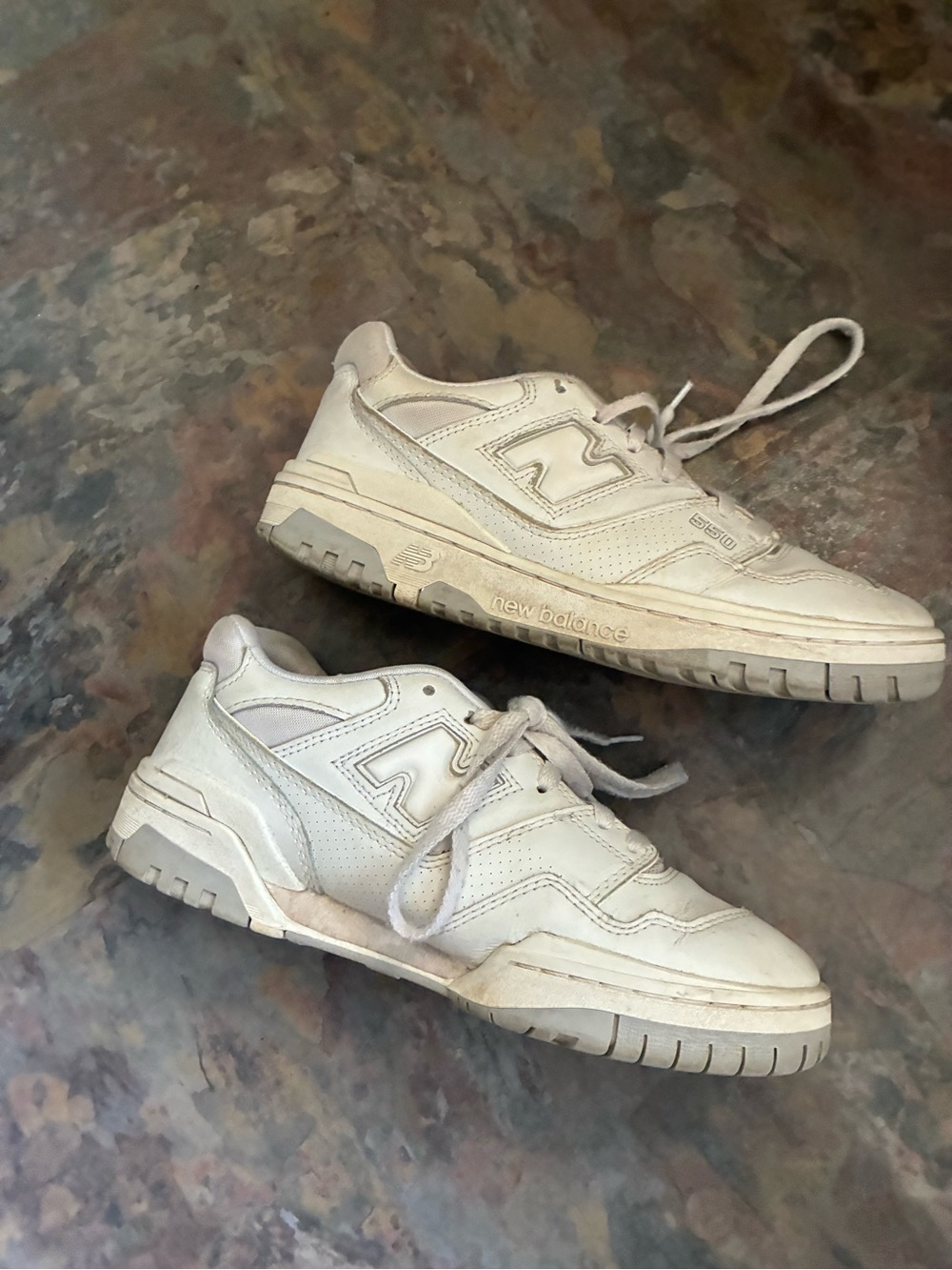 New Balance 550 Off-White Leather Low-Top Sneakers